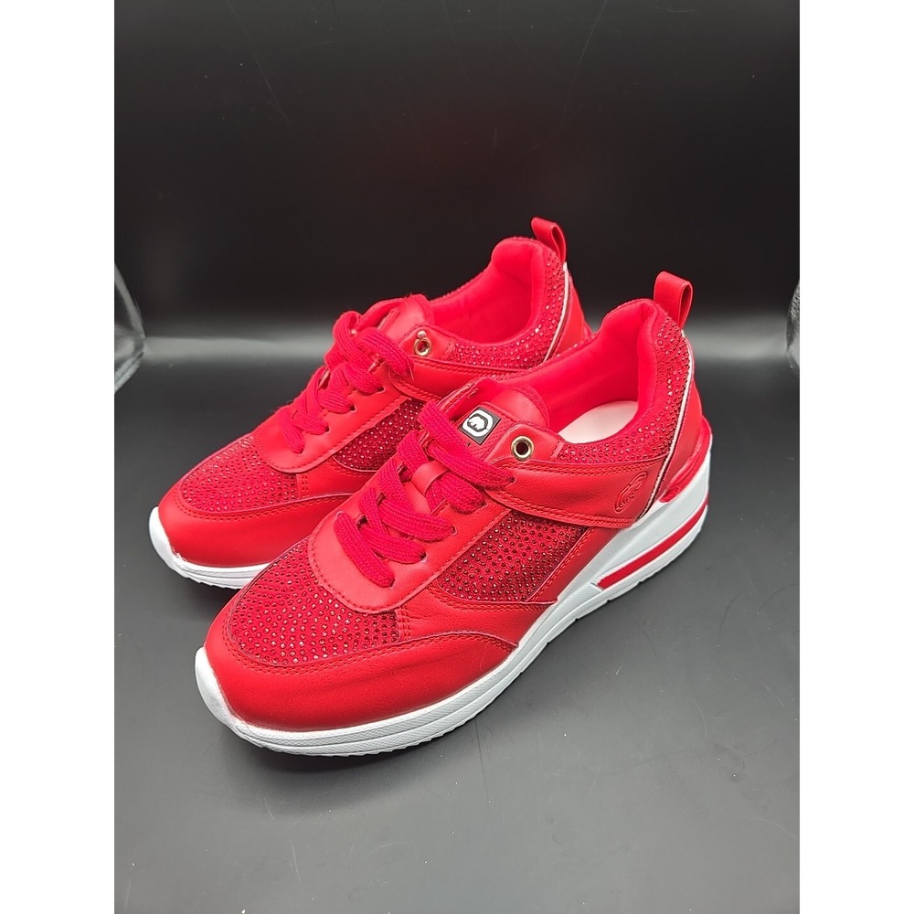 Marc ECKO WOMEN WEDGE PLATFORM SNEAKERS. US Size 8. Red  * NEW*